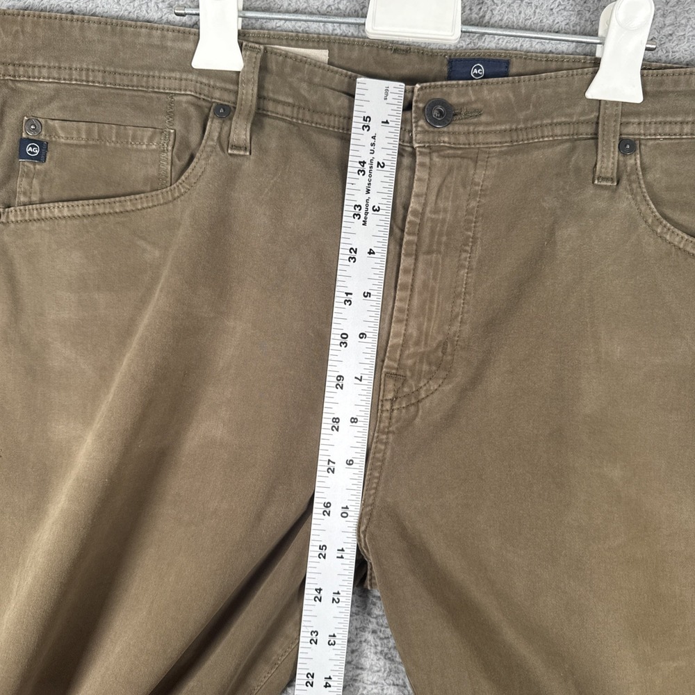 Adriano Goldschmied The Graduate Pants Mens 38x32 Olive Green Chino Stretch - Picture 5 of 8